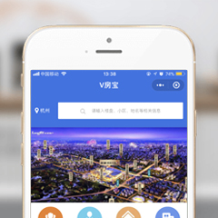 打开微信后，搜索小程序名称：V房宝